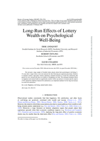 Long-Run Effects of Lottery Wealth on Psychological Well-Being