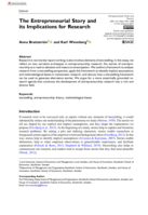 The Entrepreneurial Story and its Implications for Research