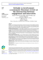 Attitude vs involvement: A systematic literature review at the intersection between engagement and innovation