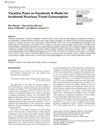 Vacation Posts on Facebook: A Model for Incidental Vicarious Travel Consumption