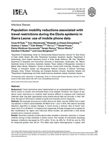 Population mobility reductions associated with travel restrictions during the Ebola epidemic in Sierra Leone: Use of mobile phone data