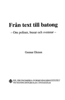 Från text till batong : om poliser, busar och svennar