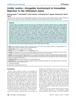 Limbic Justice-Amygdala Involvement in Immediate Rejection in the Ultimatum Game