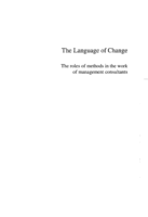The language of change : the roles of methods in the work of management consultants
