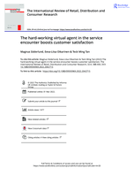 The hard-working virtual agent in the service encounter boosts customer satisfaction