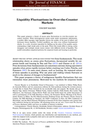 Liquidity Fluctuations in Over-the-Counter Markets