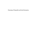Financing of Nonprofits and Social Enterprises