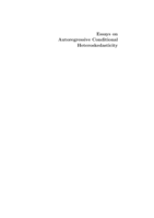 Essays on autoregressive conditional heteroskedasticity