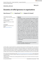 Dynamics of wilful ignorance in organizations