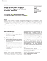 Mental Health Status of Female Sex Workers Exposed to Violence in Yangon, Myanmar