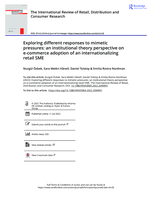 Exploring different responses to mimetic pressures: An institutional theory perspective on e-commerce adoption of an internationalizing retail SME