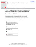 There is no place like home: home satisfaction and customer satisfaction in online grocery retailing