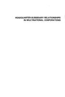 Headquarter-subsidiary relationships in multinational corporations