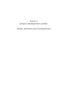 Trust in a Product Development Context : Drivers, Dynamics and Consequences