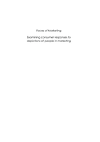 Faces of Marketing : examining responces to depictions of people in Marketing