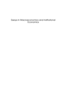 Essays in Macroeconomics and Institutional Economics