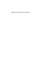 Essays in the financial economics