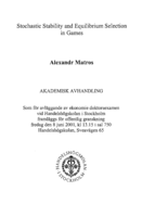Stochastic stability and equilibrium selection in games