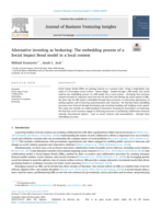 Alternative investing as brokering: The embedding process of a Social Impact Bond model in a local context