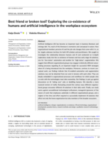 Best friend or broken tool?: Exploring the co-existence of humans and artificial intelligence in the workplace ecosystem