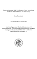 Essays on corporate risk, U.S. business cycles, international spillovers of stock returns, and dual listing
