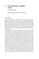 An introduction to digital welfare: A way forward?