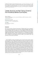 Liability Structure and Risk-Taking: Evidence from the Money Market Fund Industry