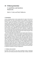 Citizen protection: A capabilities and intentions framework