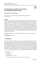 Do political protests mobilize voters? Evidence from the Black Lives Matter protests