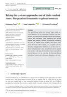 Taking the systems approaches out of their comfort zones: Perspectives from under explored contexts