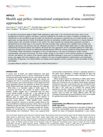 Health app policy: international comparison of nine countries' approaches