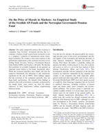 On the Price of Morals in Markets: An Empirical Study of the Swedish AP-Funds and the Norwegian Government Pension Fund