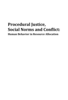 Procedural justice, social norms and conflict : human behavior in resource allocation