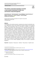 The intuitive cooperation hypothesis revisited: A meta-analytic examination of effect size and between-study heterogeneity