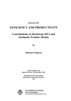 Essays on efficiency and productivity : contributions on bootstrap, DEA and stochastic frontier models
