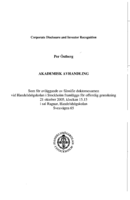 Corporate disclosure and investor recognition