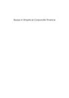 Essays in empirical corporate finance