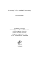 Monetary policy under uncertainty