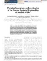 Pursuing Innovation: An Investigation of the Foreign Business Relationships of Swedish SMEs