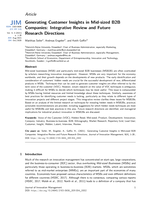Generating Customer Insights in Mid-sized B2B Companies: Integrative Review and Future Research Directions
