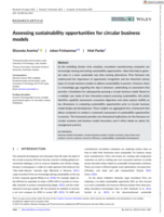 Assessing sustainability opportunities for circular business models