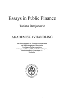 Essays in public finance