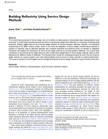 Building Reflexivity Using Service Design Methods