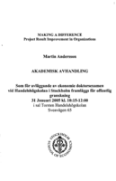 Making a difference : project result improvement in organizations