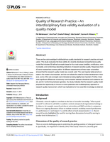 Quality of Research Practice – An interdisciplinary face validity evaluation of a quality model