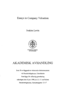 Essays in company valuation