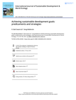 Achieving sustainable development goals: Predicaments and Strategies