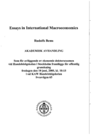 Essays in international macroeconomics