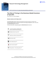 The Role of Timing in the Business Model Evolution of Spinoffs: The Case of C3 Technologies