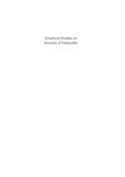 Empirical studies on sources of inequality